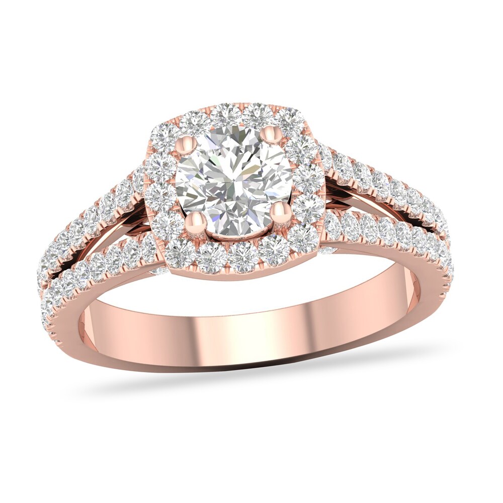 Diamond Ring 1-1/2 ct tw Round-cut 14K Rose Gold 0Bx0manW Diamond Ring 1-1/2 ct tw Round-cut 14K Rose Gold 0Bx0manW