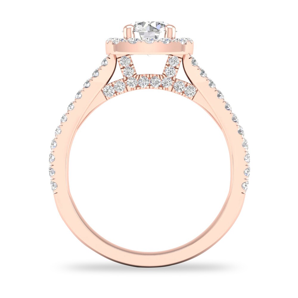 Diamond Ring 1-1/2 ct tw Round-cut 14K Rose Gold 0Bx0manW Diamond Ring 1-1/2 ct tw Round-cut 14K Rose Gold 0Bx0manW