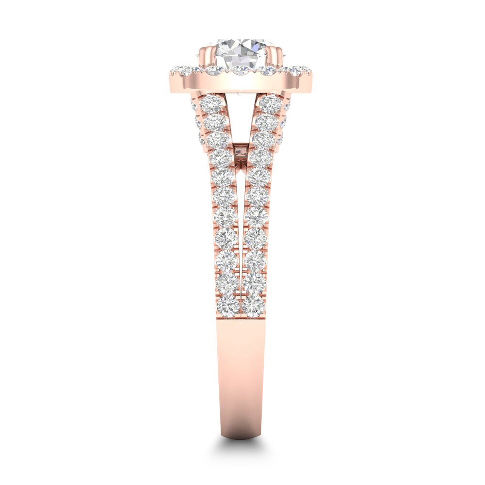 Diamond Ring 1-1/2 ct tw Round-cut 14K Rose Gold 0Bx0manW Diamond Ring 1-1/2 ct tw Round-cut 14K Rose Gold 0Bx0manW