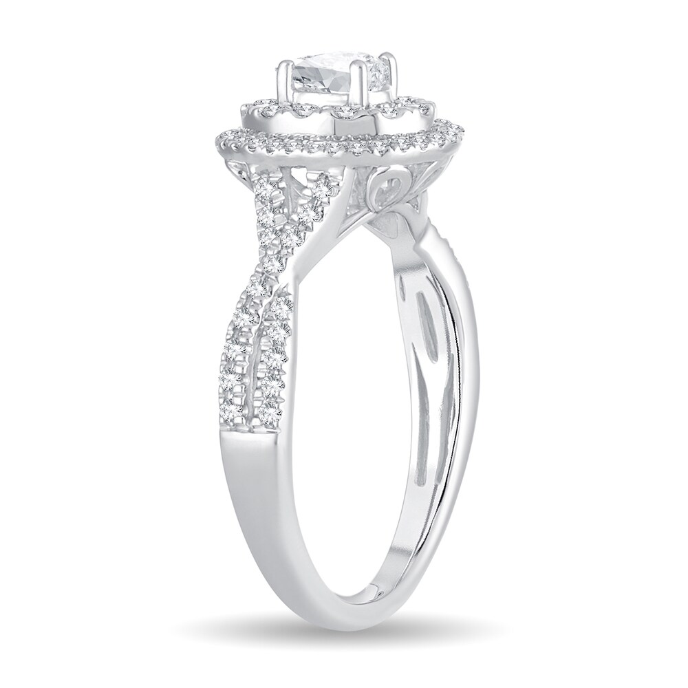 Diamond Ring 3/4 ct tw Oval 14K White Gold 0LnXcLuL Diamond Ring 3/4 ct tw Oval 14K White Gold 0LnXcLuL