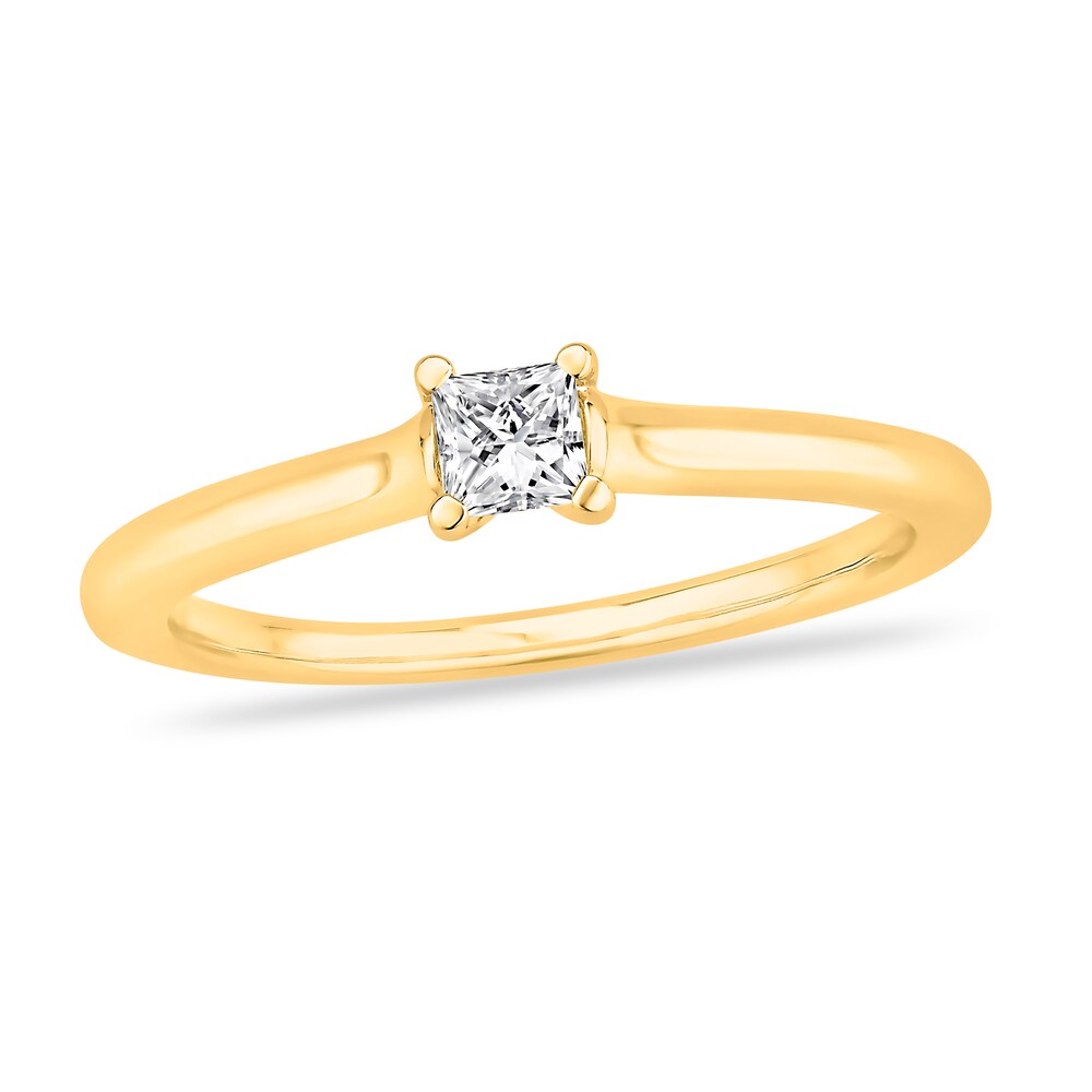 Diamond Solitaire Engagement Ring 1/4 ct tw Princess-cut 14K Yellow Gold (I2/I) 0Rnfef7P Diamond Solitaire Engagement Ring 1/4 ct tw Princess-cut 14K Yellow Gold (I2/I) 0Rnfef7P