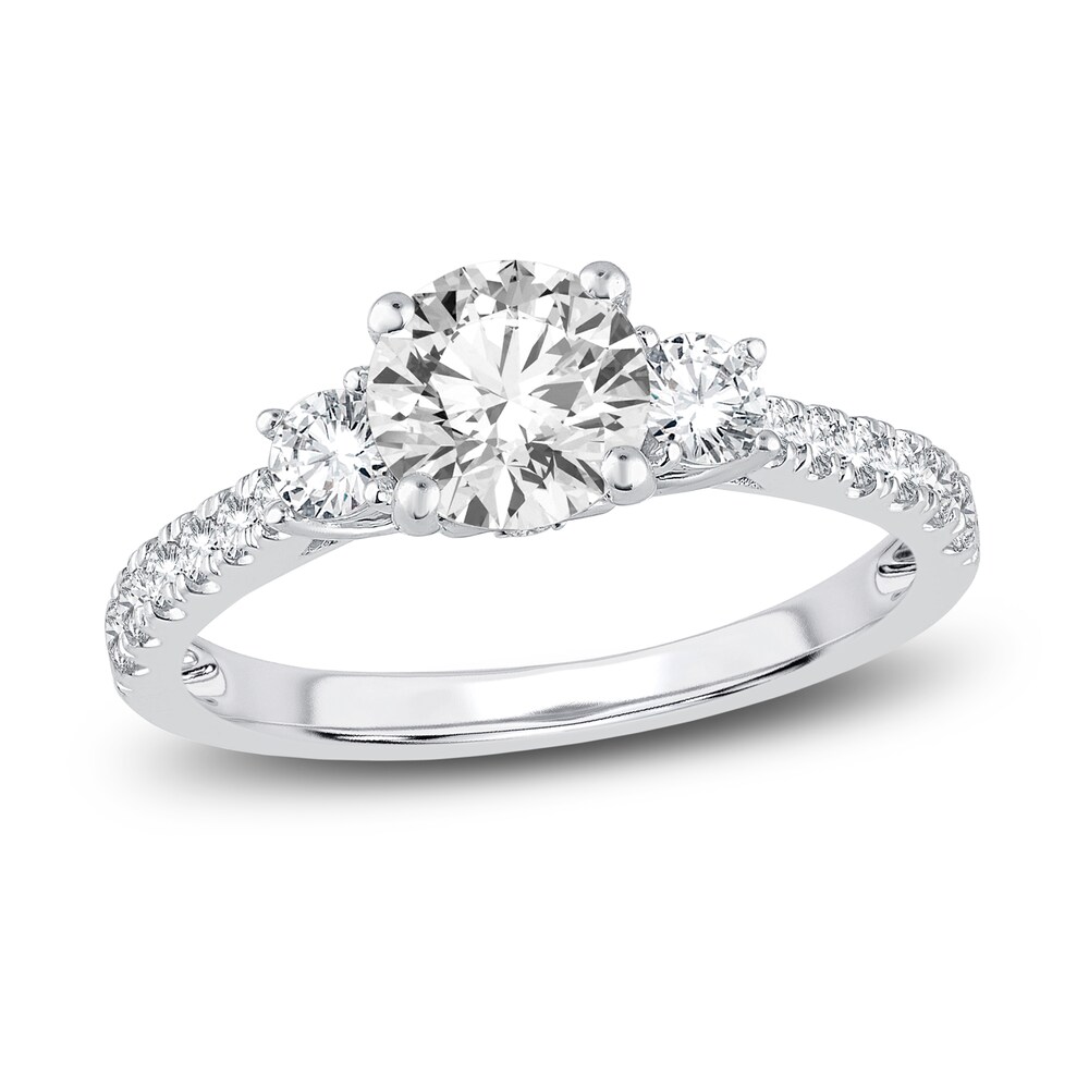 Diamond 3-Stone Engagement Ring 1-1/2 ct tw Round 14K White Gold 0TBOWLRv Diamond 3-Stone Engagement Ring 1-1/2 ct tw Round 14K White Gold 0TBOWLRv