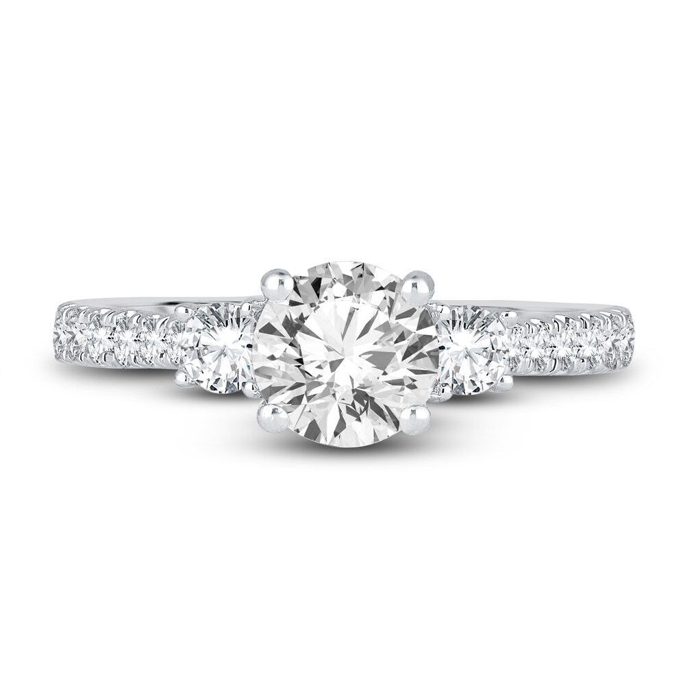 Diamond 3-Stone Engagement Ring 1-1/2 ct tw Round 14K White Gold 0TBOWLRv Diamond 3-Stone Engagement Ring 1-1/2 ct tw Round 14K White Gold 0TBOWLRv
