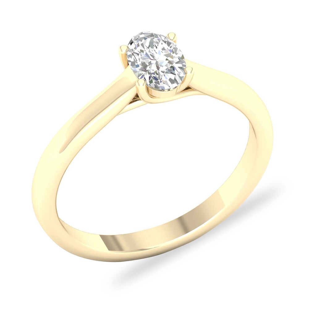 Diamond Solitaire Ring 1/2 ct tw Oval-cut 14K Yellow Gold (SI2/I) 0aU1qksM Diamond Solitaire Ring 1/2 ct tw Oval-cut 14K Yellow Gold (SI2/I) 0aU1qksM