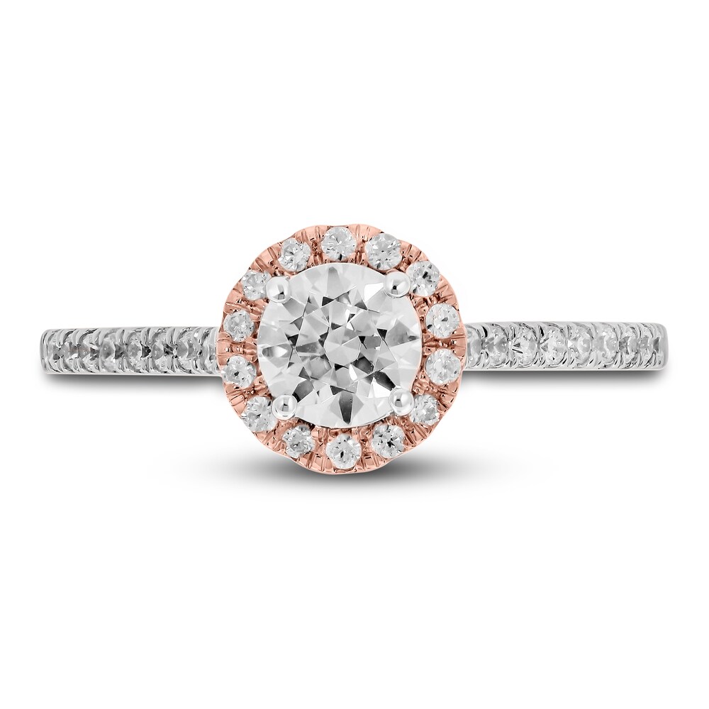 Diamond Engagement Ring 3/4 ct tw Round 14K Two-Tone Gold 0c8QO00N