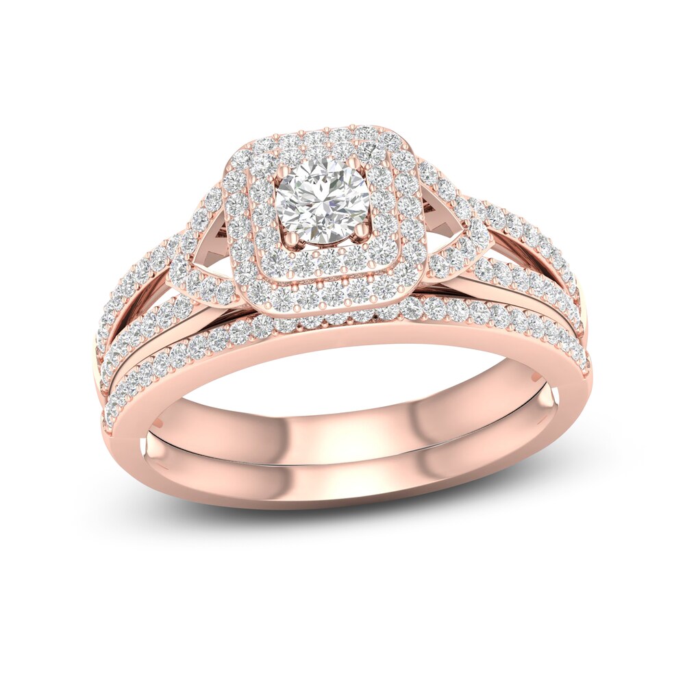 Diamond Bridal Set 5/8 ct tw Round 14K Rose Gold 0fBYFjK3 Diamond Bridal Set 5/8 ct tw Round 14K Rose Gold 0fBYFjK3