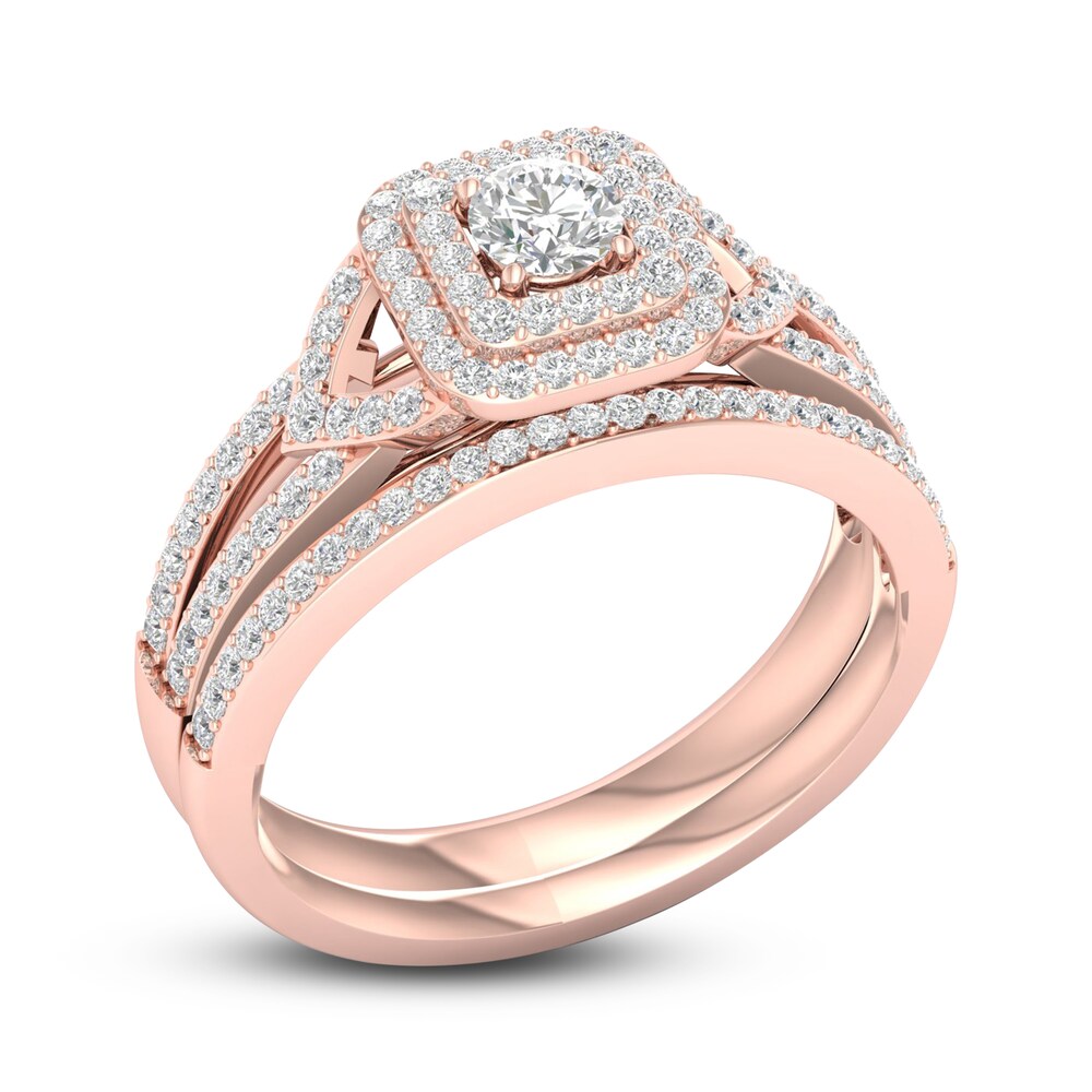 Diamond Bridal Set 5/8 ct tw Round 14K Rose Gold 0fBYFjK3 Diamond Bridal Set 5/8 ct tw Round 14K Rose Gold 0fBYFjK3