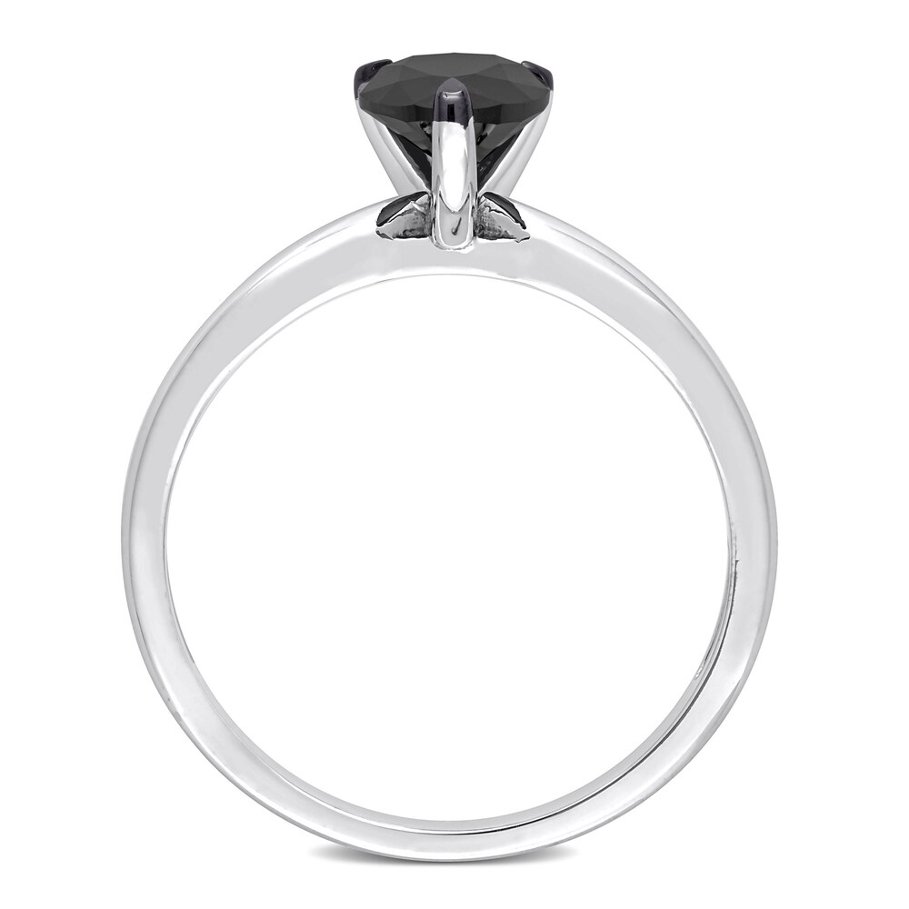 Black Diamond Solitaire Engagement Ring 1 ct tw Pear-shaped 14K White Gold 0fqvEoM9 Black Diamond Solitaire Engagement Ring 1 ct tw Pear-shaped 14K White Gold 0fqvEoM9