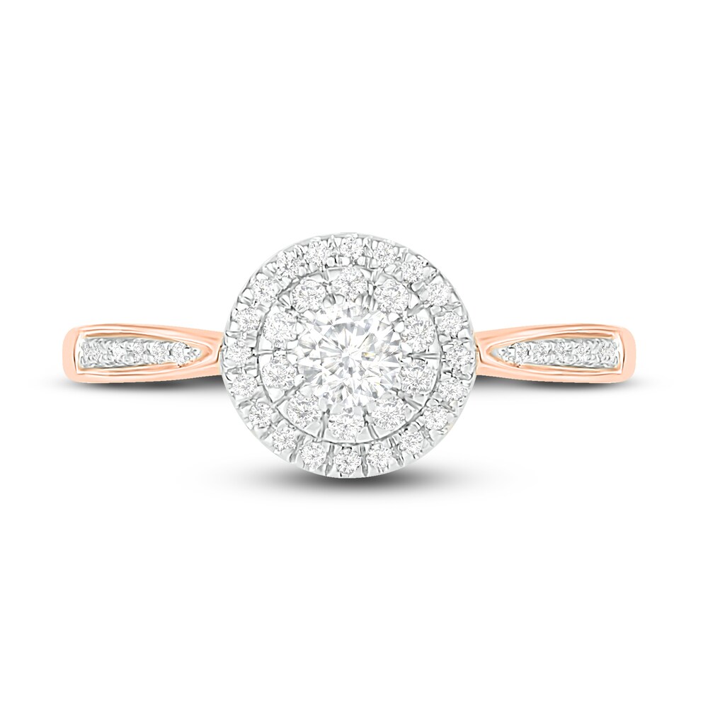 Diamond Engagement Ring 1/3 ct tw Round 14K Rose Gold 0j3jOwzO Diamond Engagement Ring 1/3 ct tw Round 14K Rose Gold 0j3jOwzO
