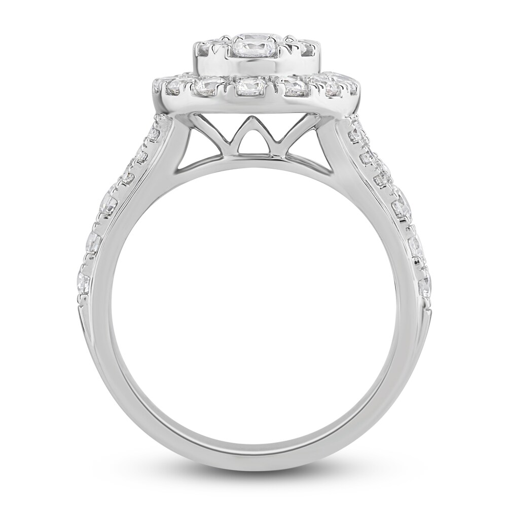 Diamond Oval Engagement Ring 1-5/8 ct tw Round 14K White Gold 0m88JpdF Diamond Oval Engagement Ring 1-5/8 ct tw Round 14K White Gold 0m88JpdF