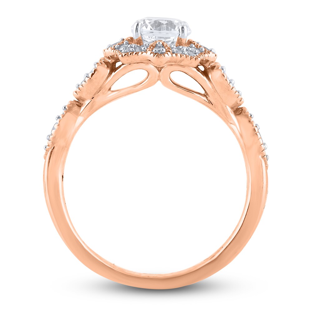 Diamond Engagement Ring 7/8 ct tw Round 14K Rose Gold 0qVluyqb Diamond Engagement Ring 7/8 ct tw Round 14K Rose Gold 0qVluyqb