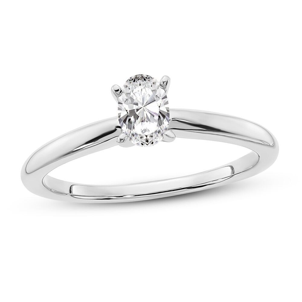 Diamond Solitaire Engagement Ring 1/2 ct tw Oval 14K White Gold (I1/I) 0us8MFZM Diamond Solitaire Engagement Ring 1/2 ct tw Oval 14K White Gold (I1/I) 0us8MFZM