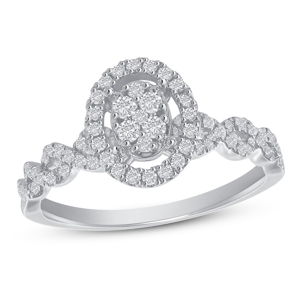 Diamond Engagement Ring 1/2 ct tw Round 14K White Gold 0wBqz1Za Diamond Engagement Ring 1/2 ct tw Round 14K White Gold 0wBqz1Za