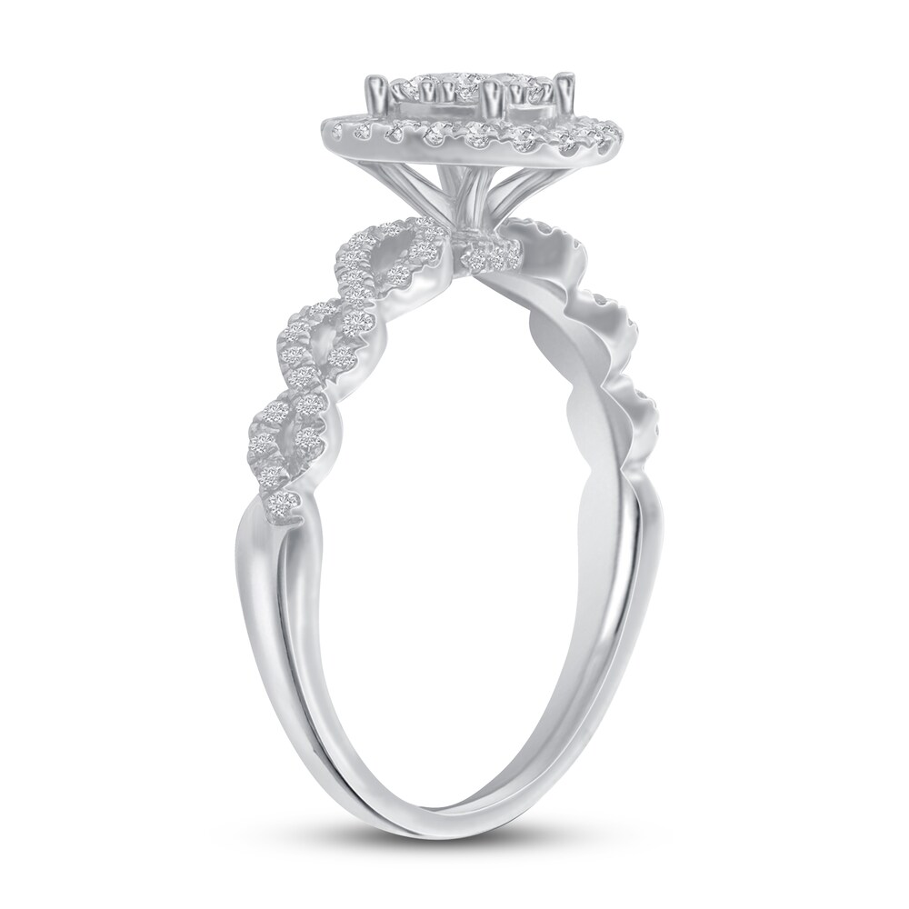 Diamond Engagement Ring 1/2 ct tw Round 14K White Gold 0wBqz1Za Diamond Engagement Ring 1/2 ct tw Round 14K White Gold 0wBqz1Za
