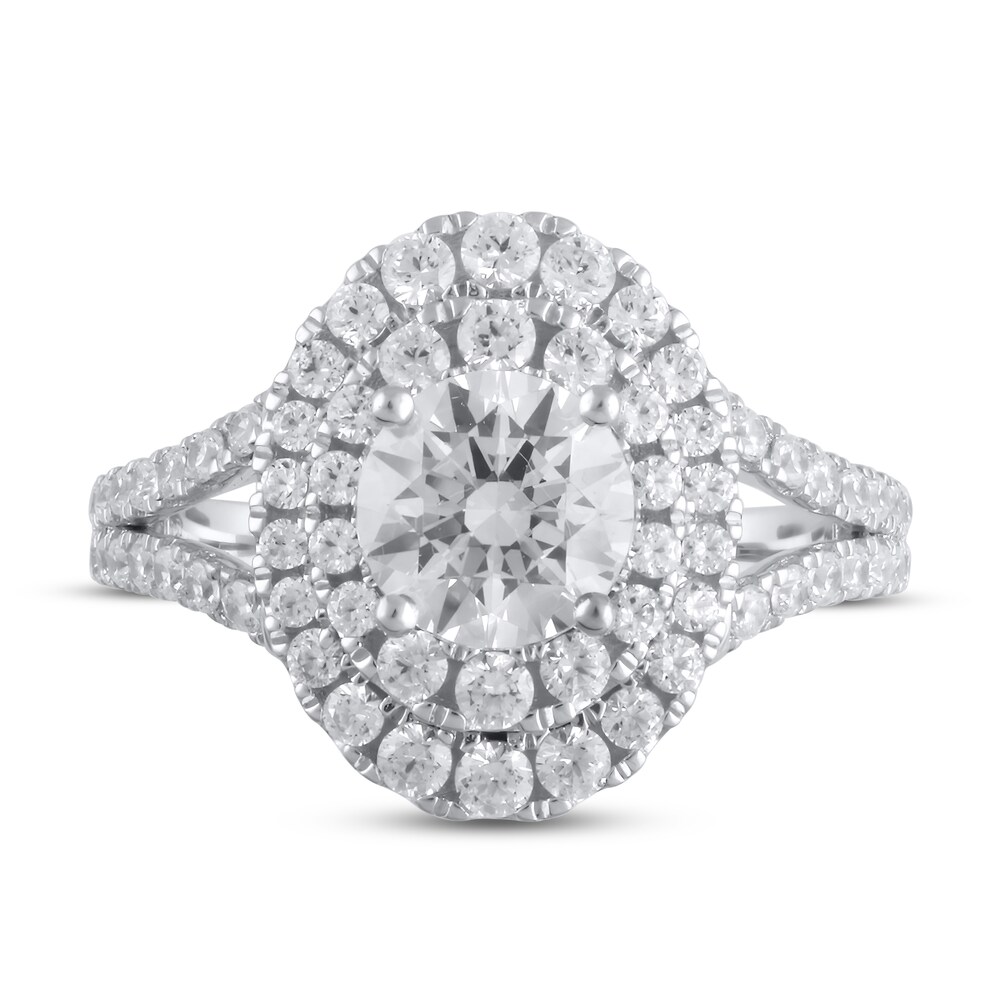 Lab-Created Diamond Engagement Ring 2-3/8 ct tw Round 14K White Gold 144kEhLd Lab-Created Diamond Engagement Ring 2-3/8 ct tw Round 14K White Gold 144kEhLd