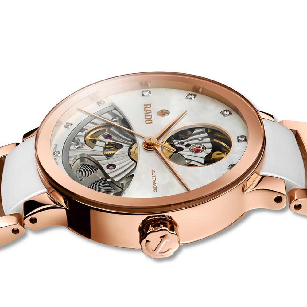 Rado Centrix Automatic Diamonds Open Aperture Women\'s Watch 199M7Mem Rado Centrix Automatic Diamonds Open Aperture Women\'s Watch 199M7Mem