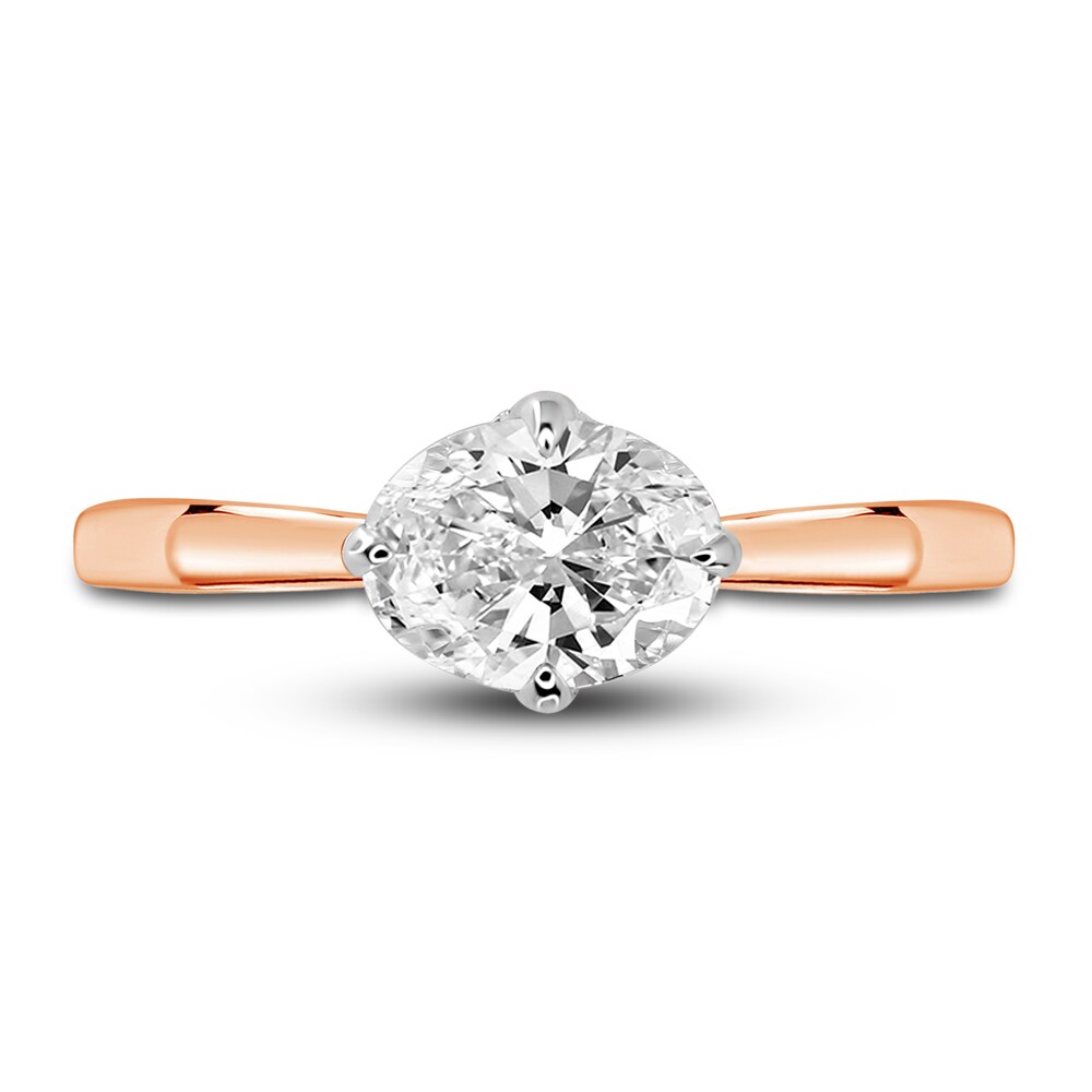 Diamond Solitaire Plus Ring 1 ct tw Oval 14K Rose Gold 1APhmGAM Diamond Solitaire Plus Ring 1 ct tw Oval 14K Rose Gold 1APhmGAM
