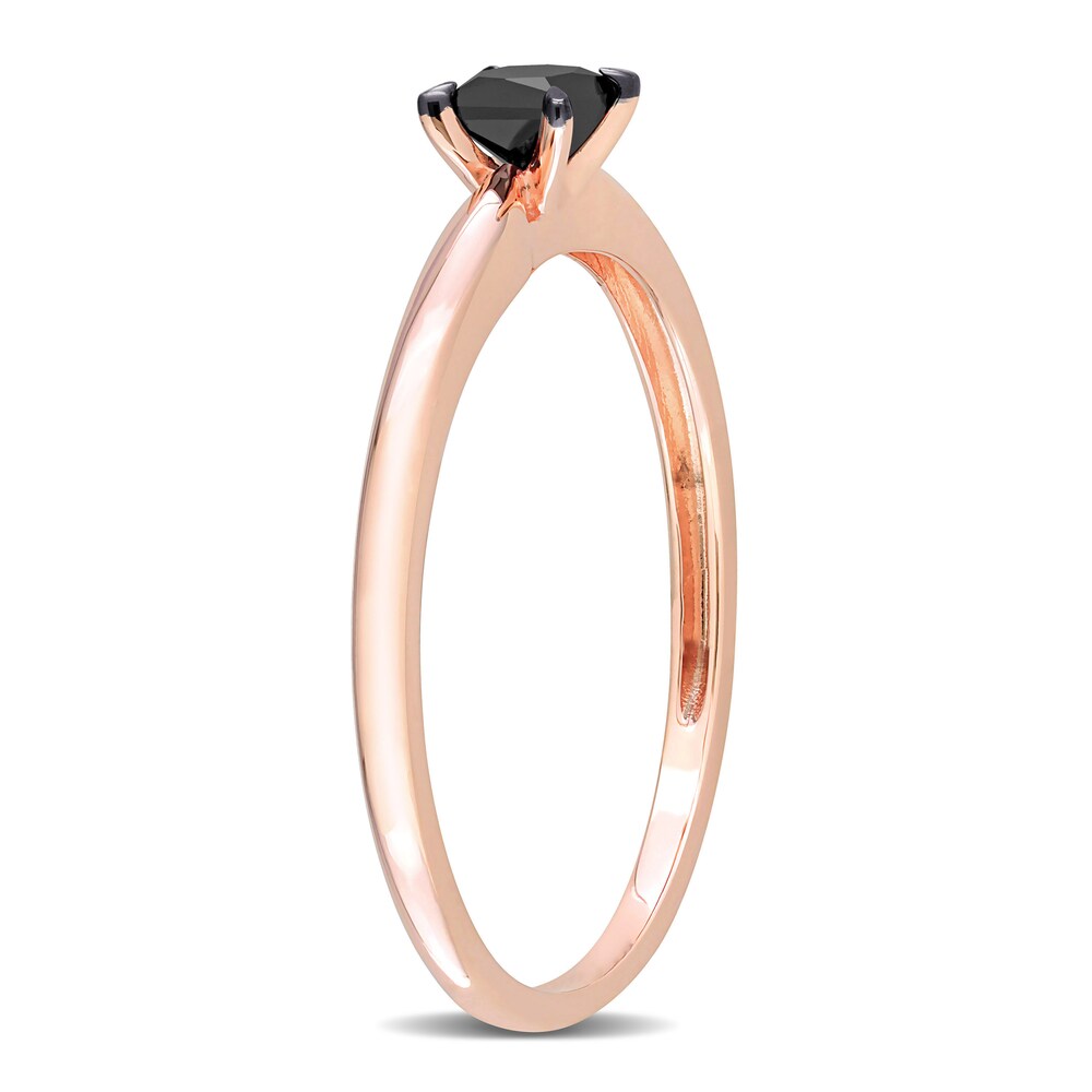 Black Diamond Solitaire Engagement Ring 1/4 ct tw Princess-cut 14K Rose Gold 1IgyGvTF Black Diamond Solitaire Engagement Ring 1/4 ct tw Princess-cut 14K Rose Gold 1IgyGvTF