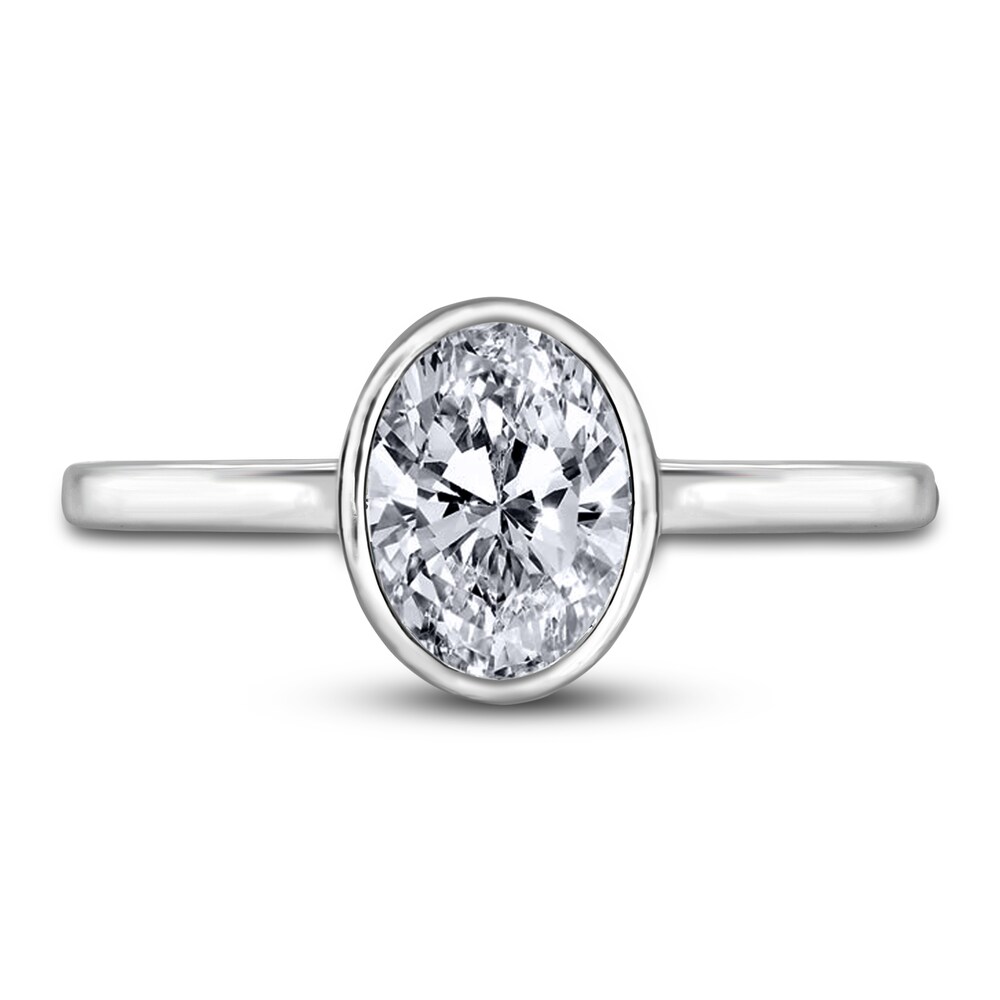 Diamond Solitaire Engagement Ring 1 ct tw Bezel-Set Oval 14K White Gold (I2/I) 1MqfrX5b Diamond Solitaire Engagement Ring 1 ct tw Bezel-Set Oval 14K White Gold (I2/I) 1MqfrX5b