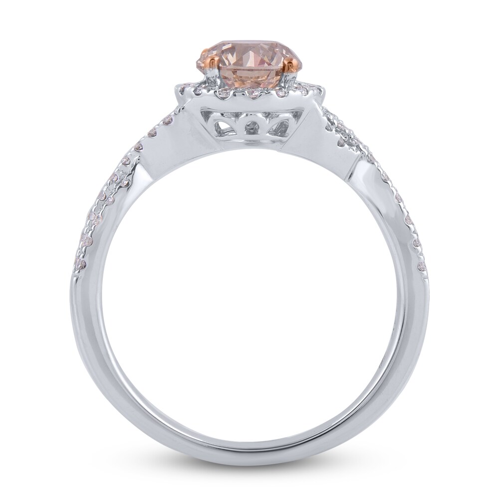 Diamond Engagement Ring 1-3/8 ct tw Round 14K White Gold 24907bPI Diamond Engagement Ring 1-3/8 ct tw Round 14K White Gold 24907bPI