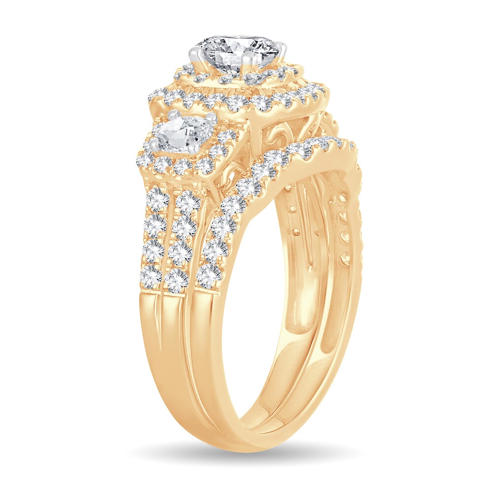 Diamond Bridal Set 2 ct tw Round-cut 14K Yellow Gold 2BNMLlex Diamond Bridal Set 2 ct tw Round-cut 14K Yellow Gold 2BNMLlex