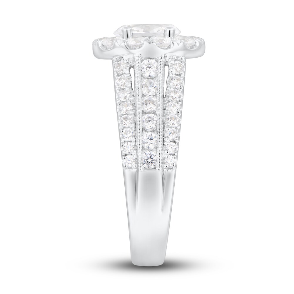 Diamond Engagement Ring 2-1/4 ct tw Oval/Round 14K White Gold 2PnVFEz5 Diamond Engagement Ring 2-1/4 ct tw Oval/Round 14K White Gold 2PnVFEz5