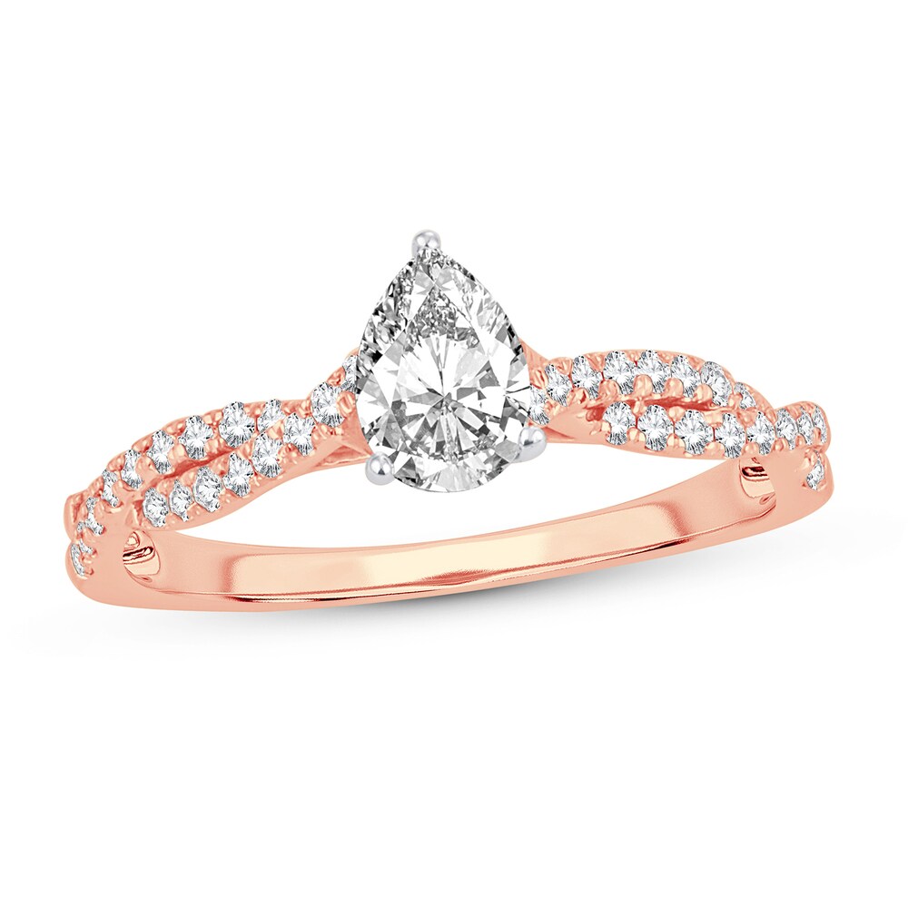 Diamond Ring 3/4 ct tw Pear-shaped 14K Rose Gold 2SGxxRGz Diamond Ring 3/4 ct tw Pear-shaped 14K Rose Gold 2SGxxRGz