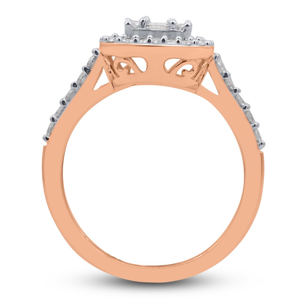 Diamond Engagement Ring 1 ct tw Round 14K Rose Gold 2UdqkPcM Diamond Engagement Ring 1 ct tw Round 14K Rose Gold 2UdqkPcM