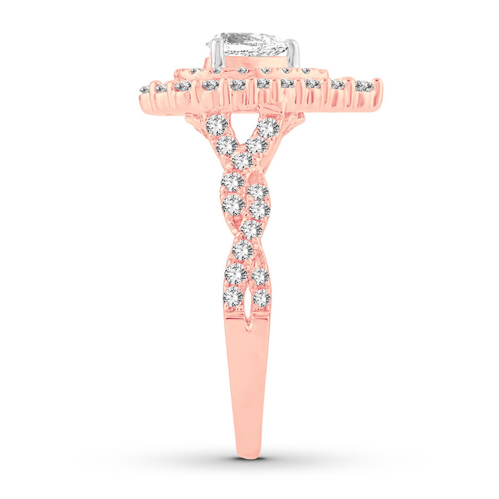 Diamond Engagement Ring 1 ct tw Pear-shaped 14K Rose Gold 2iZpYsa6 Diamond Engagement Ring 1 ct tw Pear-shaped 14K Rose Gold 2iZpYsa6