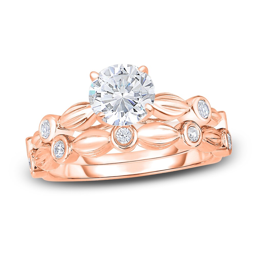 Diamond Bridal Set 7/8 ct tw Round 14K Rose Gold 2wtj07pC Diamond Bridal Set 7/8 ct tw Round 14K Rose Gold 2wtj07pC