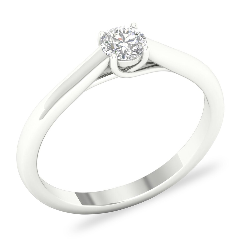 Diamond Solitaire Ring 1/3 ct tw Round-cut 14K White Gold (SI2/I) 34fcPkP1 Diamond Solitaire Ring 1/3 ct tw Round-cut 14K White Gold (SI2/I) 34fcPkP1
