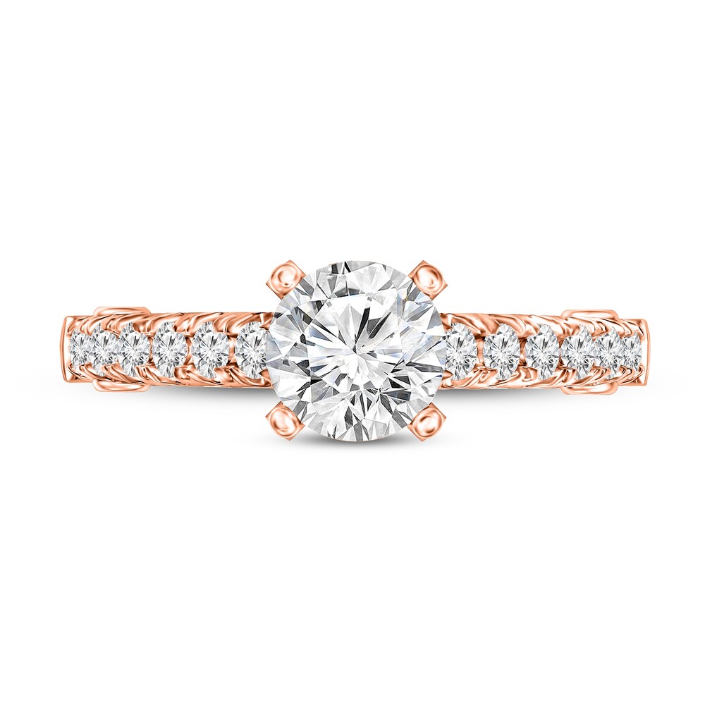 Diamond Ring 1-1/5 ct tw Round 14K Rose Gold 37nlceUq