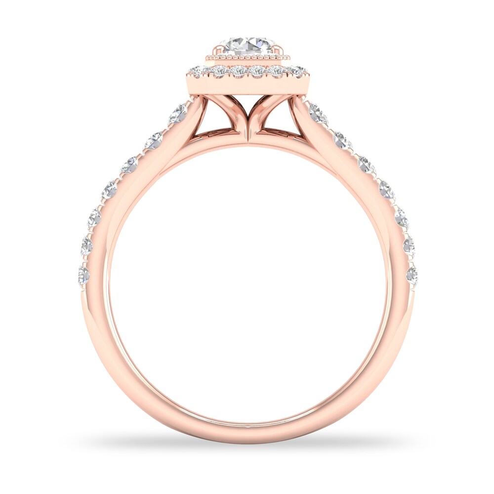 Diamond Ring 3/4 ct tw Round-cut 14K Rose Gold 3CzDP9sa Diamond Ring 3/4 ct tw Round-cut 14K Rose Gold 3CzDP9sa