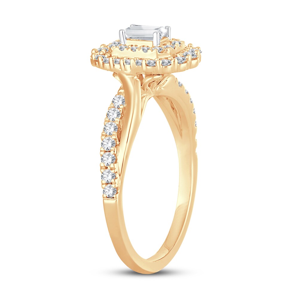 Diamond Ring 3/4 ct tw Emerald-cut 14K Yellow Gold 3eyfcoVN Diamond Ring 3/4 ct tw Emerald-cut 14K Yellow Gold 3eyfcoVN