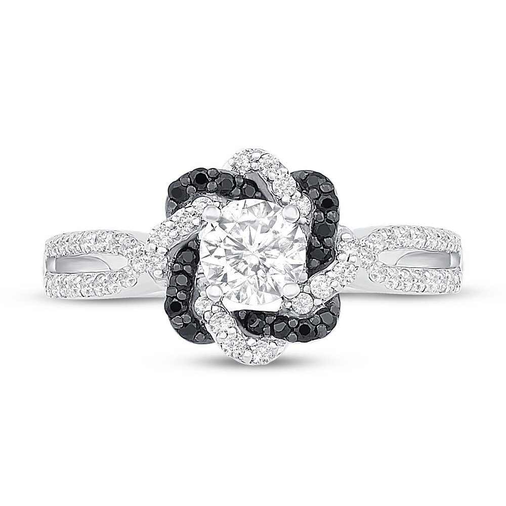 Diamond Engagement Ring 3/4 ct tw Round 14K White Gold 4129QHt5 Diamond Engagement Ring 3/4 ct tw Round 14K White Gold 4129QHt5