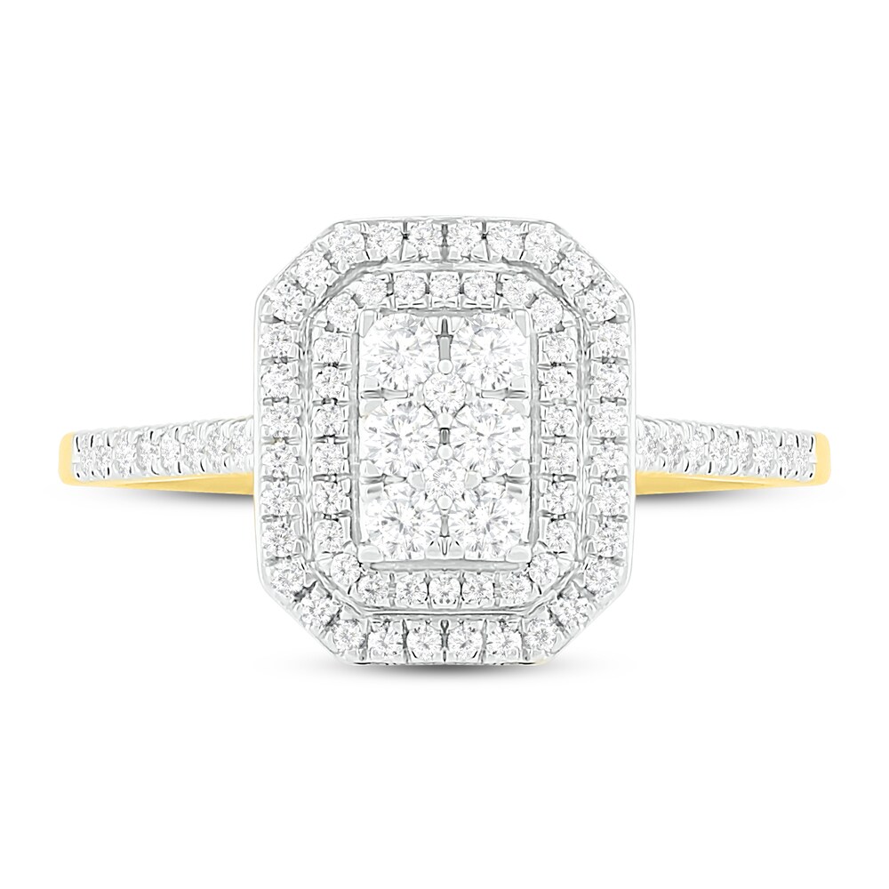 Diamond Engagement Ring 3/8 ct tw Round 14K Yellow Gold 491C5Mme Diamond Engagement Ring 3/8 ct tw Round 14K Yellow Gold 491C5Mme