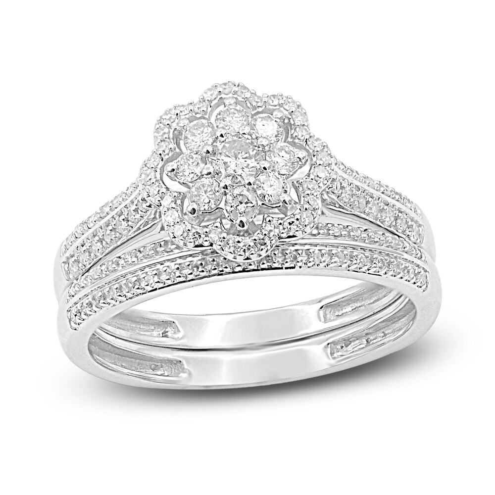 Diamond Bridal Set 1/2 ct tw Round 14K White Gold 4Kmwa56L Diamond Bridal Set 1/2 ct tw Round 14K White Gold 4Kmwa56L