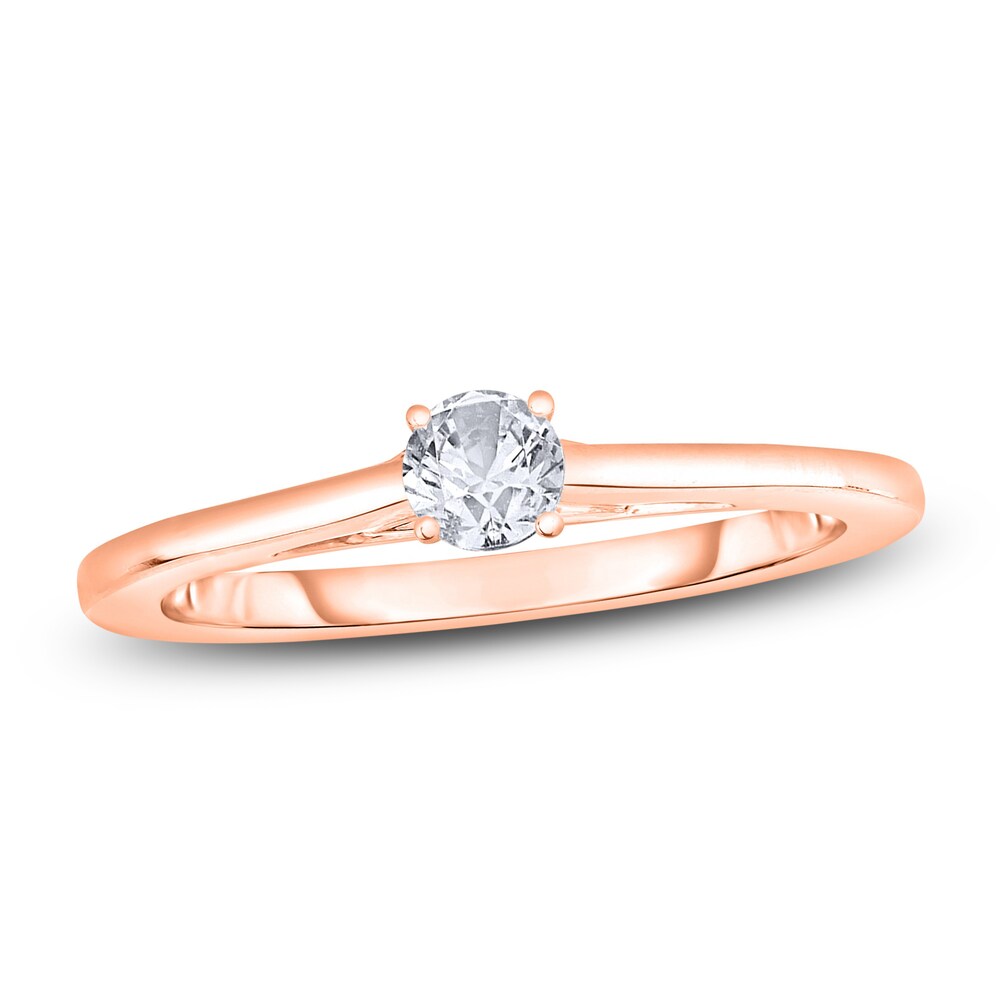 Diamond Solitaire Engagement Ring 1/4 ct tw Round 14K Rose Gold (I/I2) 4P0HDFIS Diamond Solitaire Engagement Ring 1/4 ct tw Round 14K Rose Gold (I/I2) 4P0HDFIS