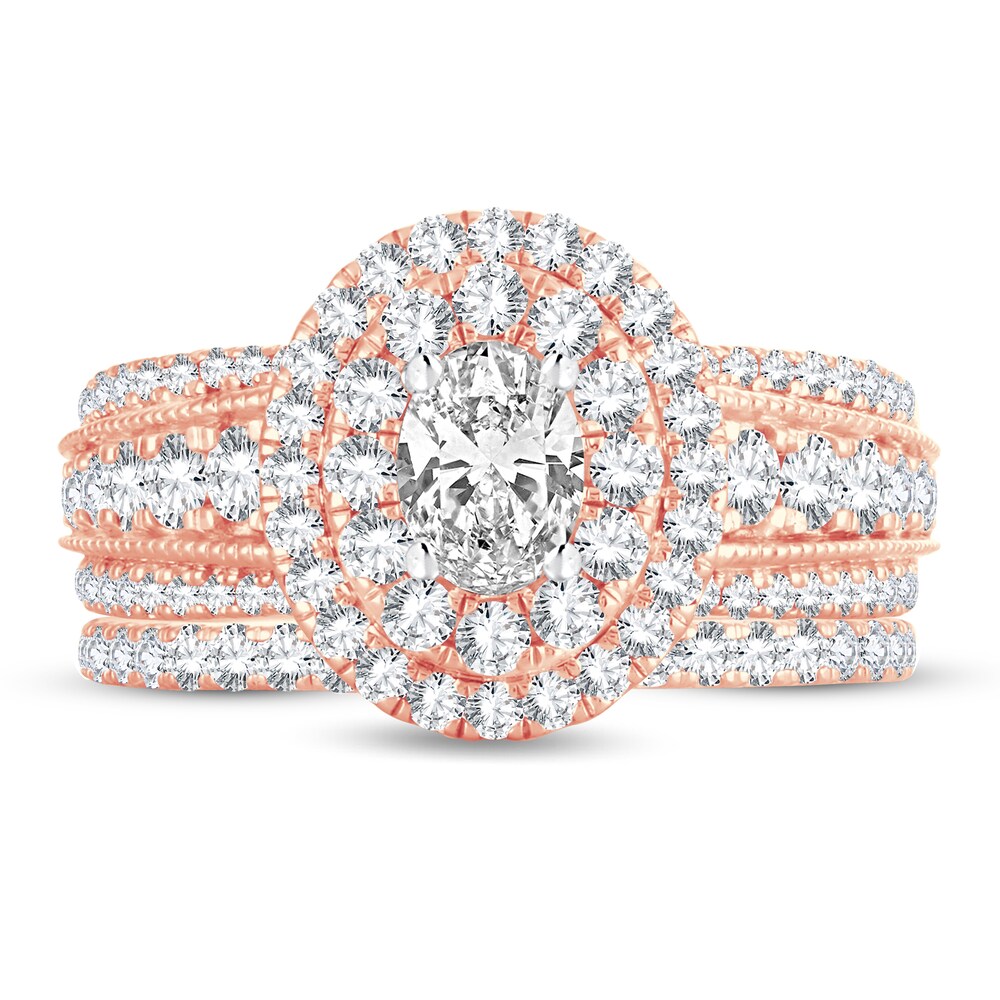 Diamond Bridal Set 2 ct tw Oval 14K Rose Gold 4P9b3dd5 Diamond Bridal Set 2 ct tw Oval 14K Rose Gold 4P9b3dd5