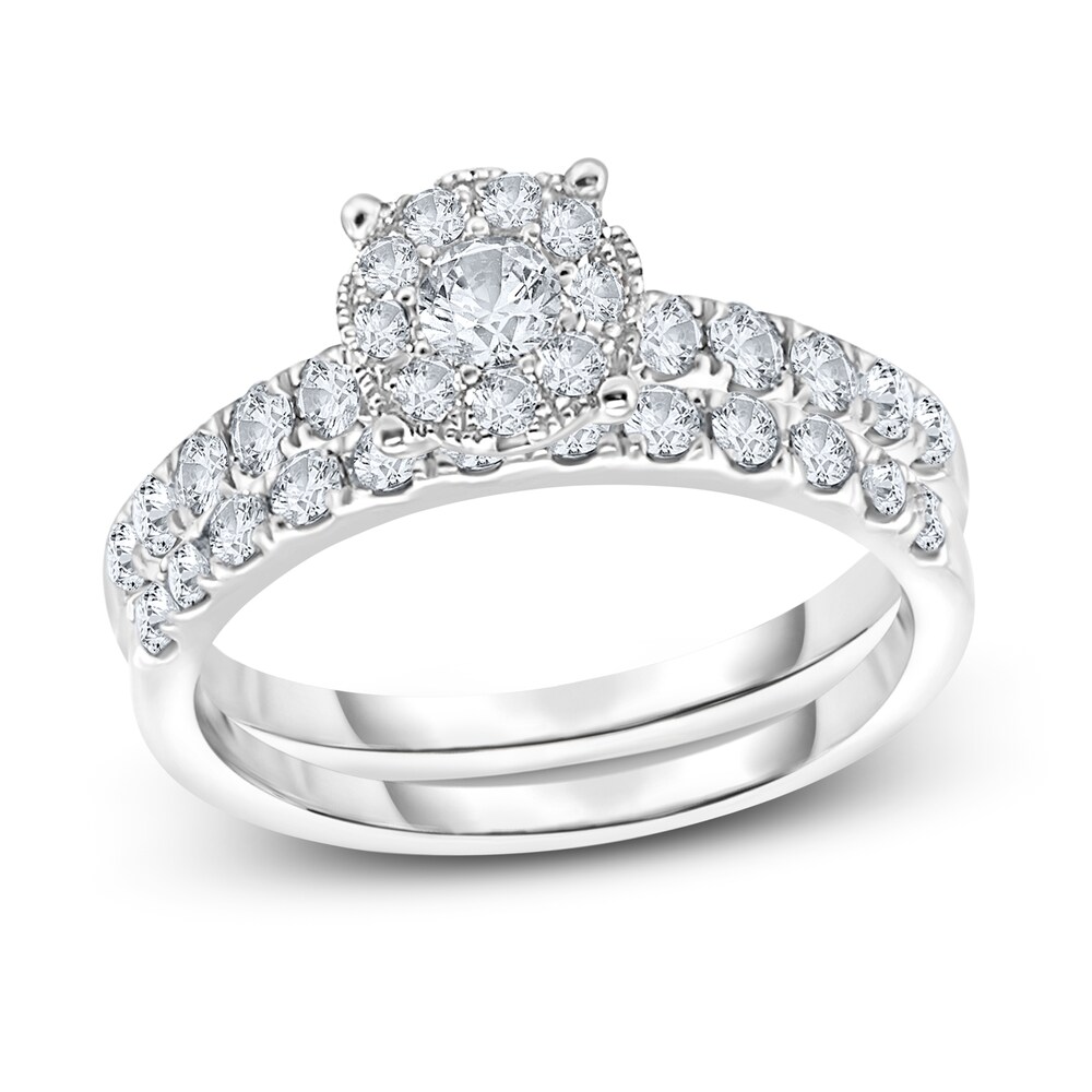 Diamond Bridal Set 7/8 ct tw Round 14K White Gold 4PHPAxEJ Diamond Bridal Set 7/8 ct tw Round 14K White Gold 4PHPAxEJ