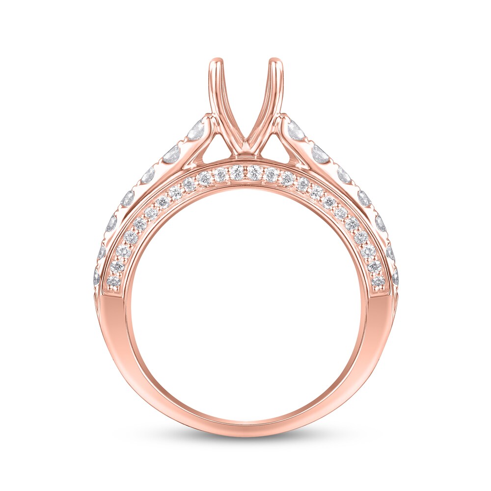 Diamond Ring Setting 1-1/4 ct tw Round 14K Rose Gold 4ZD6pUbY Diamond Ring Setting 1-1/4 ct tw Round 14K Rose Gold 4ZD6pUbY