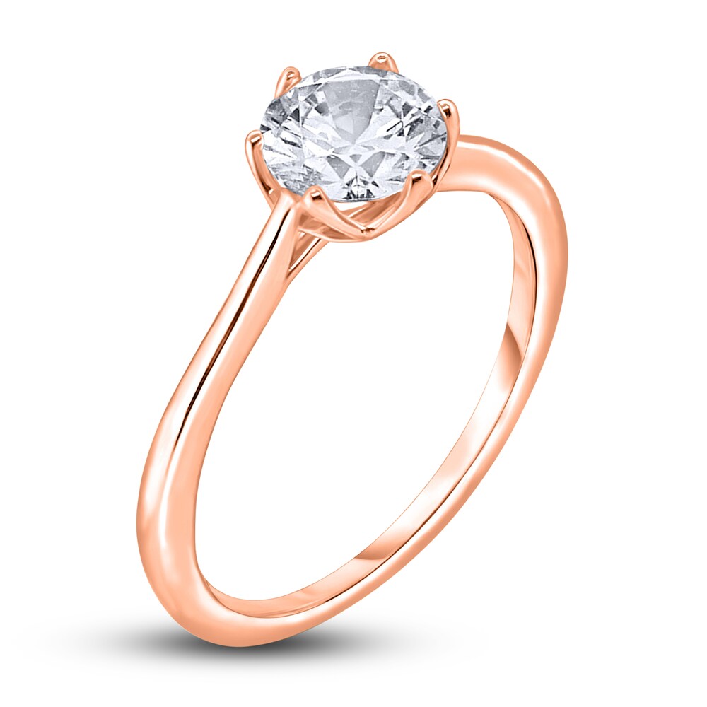 Diamond Cathedral Solitaire Engagement Ring 3/4 ct tw Round 14K Rose Gold (I2/I) 4cmIXDTp Diamond Cathedral Solitaire Engagement Ring 3/4 ct tw Round 14K Rose Gold (I2/I) 4cmIXDTp