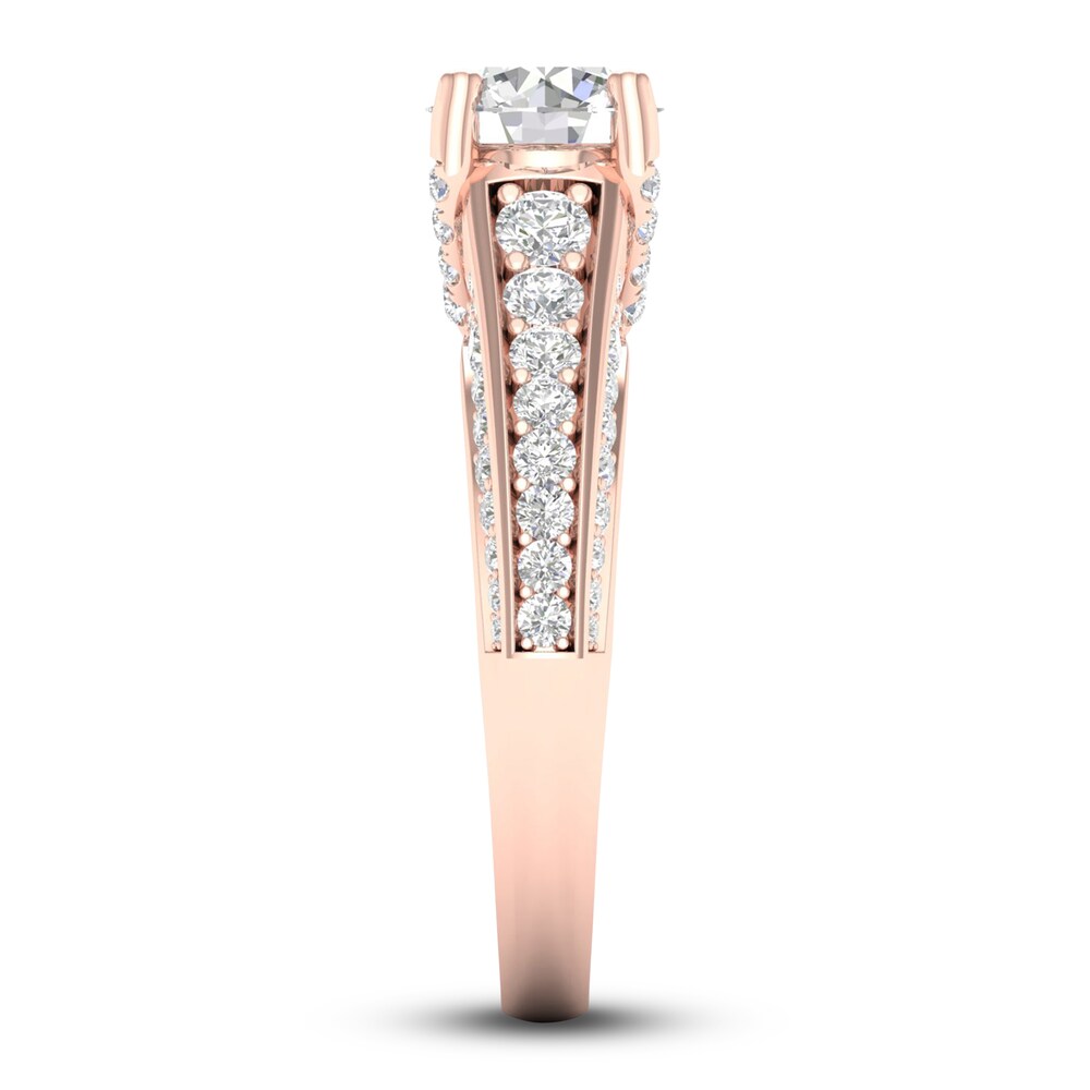 Diamond Engagement Ring 1-3/4 ct tw Round 14K Rose Gold 4oZyyDey Diamond Engagement Ring 1-3/4 ct tw Round 14K Rose Gold 4oZyyDey