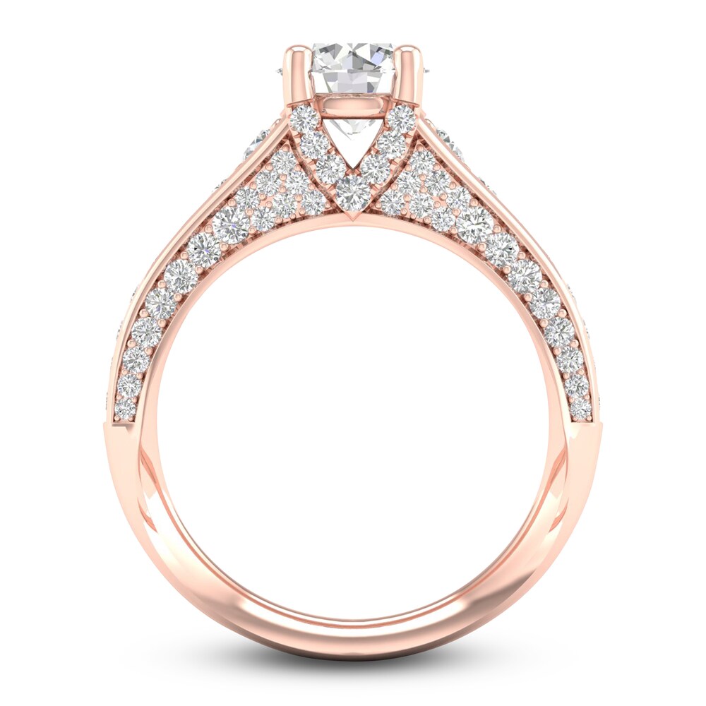 Diamond Engagement Ring 1-3/4 ct tw Round 14K Rose Gold 4oZyyDey Diamond Engagement Ring 1-3/4 ct tw Round 14K Rose Gold 4oZyyDey
