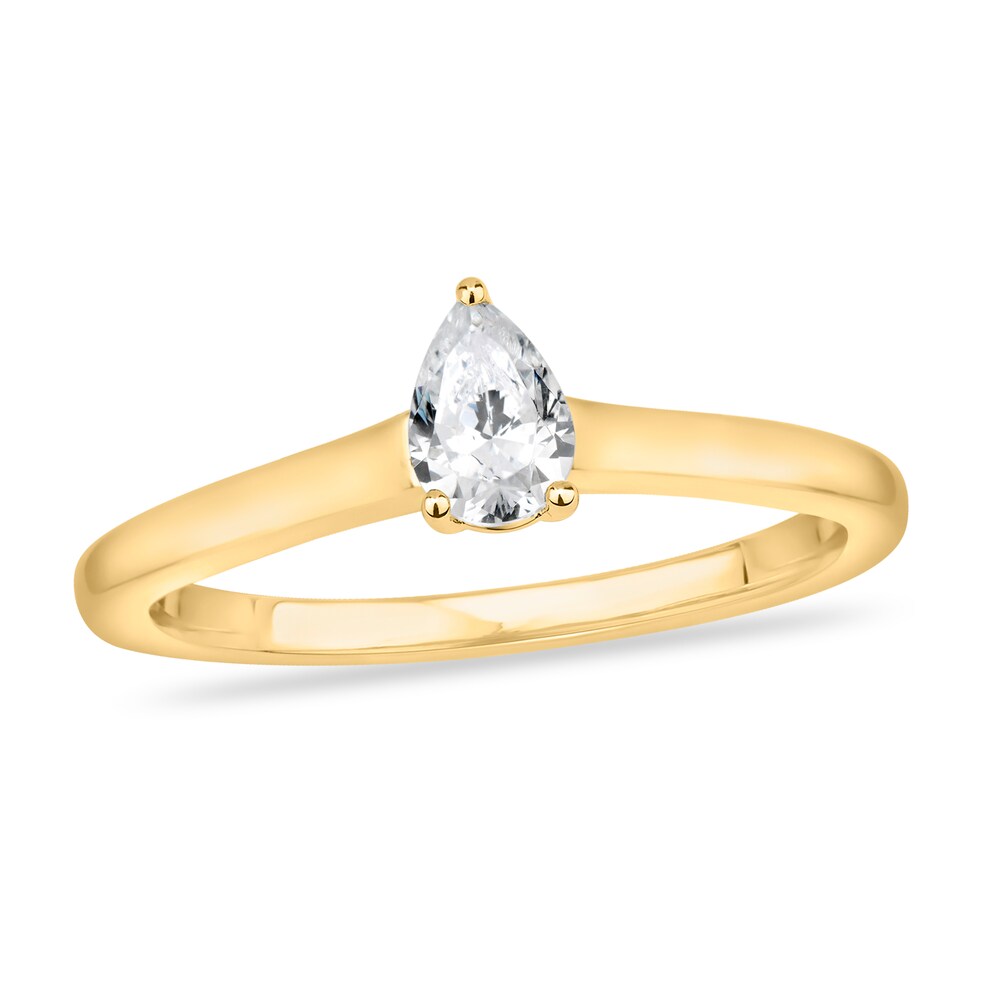 Diamond Solitaire Engagement Ring 3/4 ct tw Pear-shaped 14K Yellow Gold (I2/I) 51DJmczg Diamond Solitaire Engagement Ring 3/4 ct tw Pear-shaped 14K Yellow Gold (I2/I) 51DJmczg