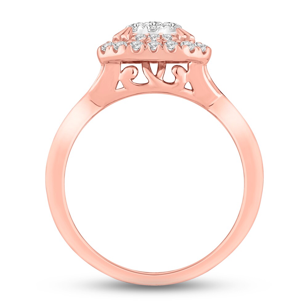 Diamond Engagement Ring 3/4 ct tw Round 14K Two-Tone Gold 5LjanLuD