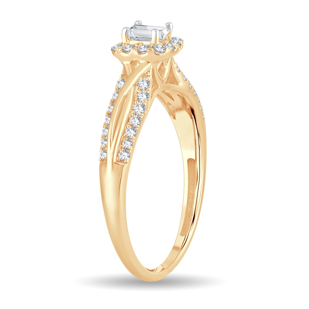 Diamond Ring 1/2 ct tw Princess 14K Yellow Gold 5WZbNoRy Diamond Ring 1/2 ct tw Princess 14K Yellow Gold 5WZbNoRy