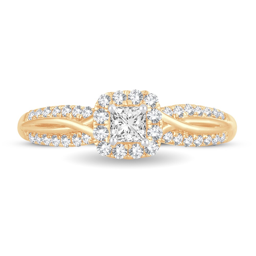 Diamond Ring 1/2 ct tw Princess 14K Yellow Gold 5WZbNoRy Diamond Ring 1/2 ct tw Princess 14K Yellow Gold 5WZbNoRy