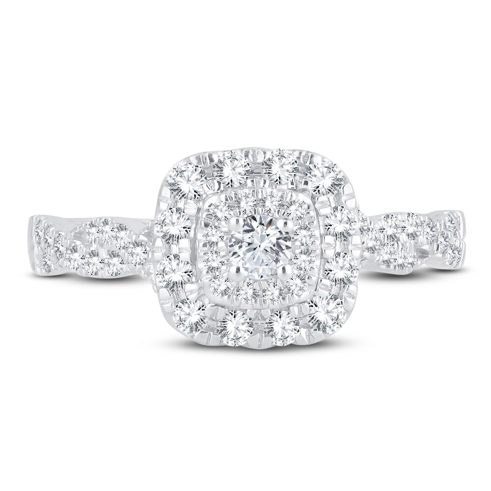Diamond Ring 1/2 ct tw Round 14K White Gold 5WalByH3 Diamond Ring 1/2 ct tw Round 14K White Gold 5WalByH3