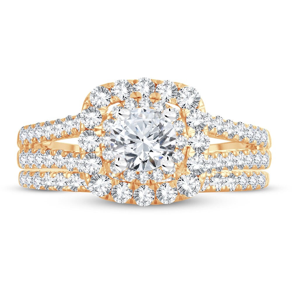 Diamond Bridal Set 1-1/2 ct tw Round-cut 14K Yellow Gold 5Z8sRQjH Diamond Bridal Set 1-1/2 ct tw Round-cut 14K Yellow Gold 5Z8sRQjH